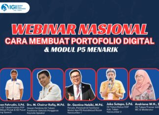 IGI Kab. Tuban Berbagi ke Guru Penggerak Materi Modul P5 dan Portofolio Digital